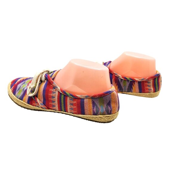 Womens Call It Spring Vegan Multicolor Lace Up Flats. - Picture 6 of 8